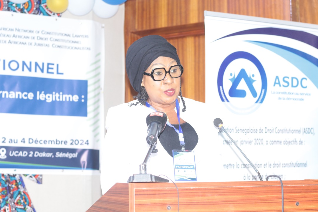Judge Aminata Ly Ndiaye, Vice President of the Constitutional Council of Senegal, at the 2024 Biennial Congress of the African Network of Constitutional Lawyers on 2 December 2024 in Dakar, Senegal. Credit: African Network of Constitutional Lawyers